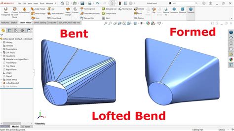 sheet metal lofted bend solidworks|solidworks sheet metal bend lines.